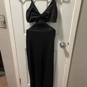 New Look Black Backless Halter Bodycon Dress